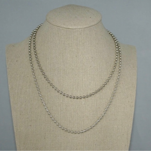 Silpada Sterling Silver 30” Ball Bead Dog Tag 3mm Chain Necklace N0197 - Picture 3 of 12